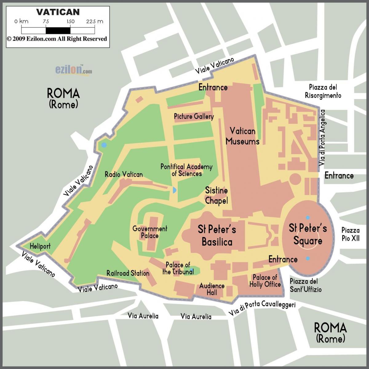 Harta Vaticanului intrare 