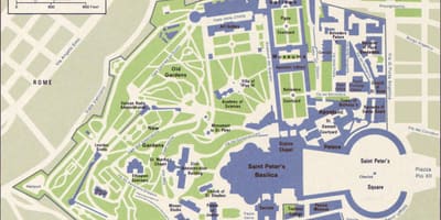 Harta Vaticanului și zona înconjurătoare